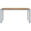 vidaXL Table de Jardin Gris 160 x 80 x 75 cm Bois d'Acacia Massif