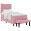 vidaXL Lit &agrave; ressorts avec t&ecirc;te de lit Rose 200 x 100 cm Velours