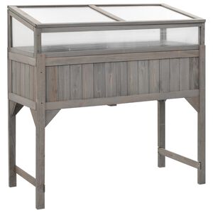 vidaXL Lit sur&eacute;lev&eacute; avec serre 110x54x120 cm Bois de sapin massif