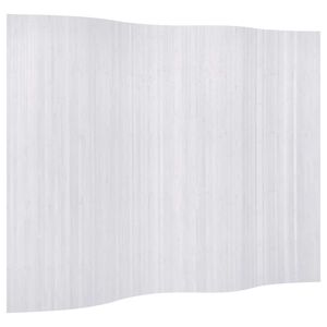 vidaXL Cloison de s&eacute;paration bambou blanc largeur 250 cm hauteur 165 cm