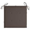 vidaXL Chaises de jardin et coussins lot de 2 Gris Bois acacia massif