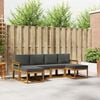 vidaXL Ensemble de canap&eacute;s d'ext&eacute;rieur 6 pcs Naturel et Anthracite