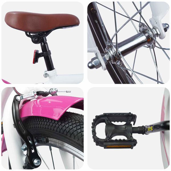 vidaXL V&eacute;lo pour Enfants 20 Pouces pour les enfants de 6 &agrave; 11 ans Rose