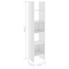 vidaXL Ensemble de biblioth&egrave;que 4 pcs Blanc brillant Bois d'ing&eacute;nierie