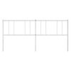 vidaXL T&ecirc;te de lit de remplacement m&eacute;tal blanc 180 cm
