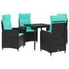 vidaXL Ensemble de Tables Basses avec coussin avec oreiller 5 pcs