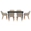 vidaXL Ensemble de salle &agrave; manger pour jardin 7 pcs Gris clair