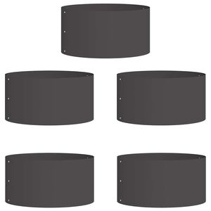 vidaXL Anneau de jardini&egrave;re 5 pcs Noir 40 x 40 x 20 cm