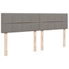 vidaXL Sommier &agrave; lattes de lit avec matelas Taupe 180x200 cm Tissu