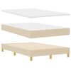 vidaXL Lit &agrave; ressorts avec matelas Cr&egrave;me 120 x 190 cm tissu
