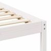 vidaXL Cadre de lit avec tables de chevet Blanc 90 x 210 cm Pin massif