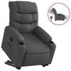 vidaXL Fauteuil inclinable &eacute;lectrique gris fonc&eacute; tissu