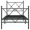 vidaXL Cadre de lit métal sans matelas avec pied de lit noir 80x200 cm