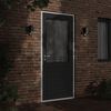 vidaXL Appliques murales d'ext&eacute;rieur avec capteurs 2 pcs noir