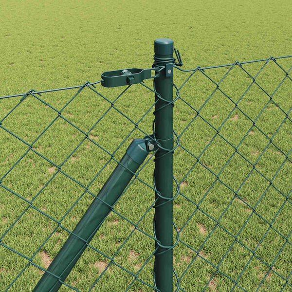 vidaXL Poteau de cl&ocirc;ture. Vert 10 x 1,2 m (maille de 60 x 60 mm)