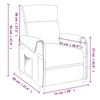 vidaXL Fauteuil de massage Gris fonc&eacute; Tissu