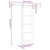 vidaXL Porte coulissante ORKDAL Blanc 83 x 232 cm Pin massif