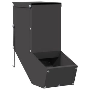 vidaXL Distributeur pour lapins Noir 12,5 x 26 x 28,5 cm