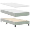 vidaXL Lit &agrave; ressorts avec matelas Gris clair 90 x 190 cm Velours