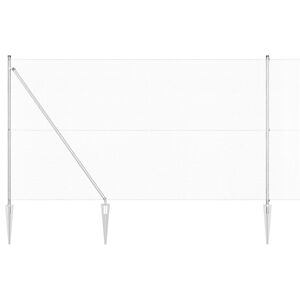 vidaXL Cl&ocirc;ture en fil soud&eacute; avec pointes 25 x 1,6 m Acier galvanis&eacute;