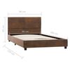 vidaXL Cadre de lit sans matelas marron similicuir daim 90x200 cm