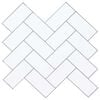 vidaXL Carreau en chevron 20 pcs Blanc gris 30 x 30 cm