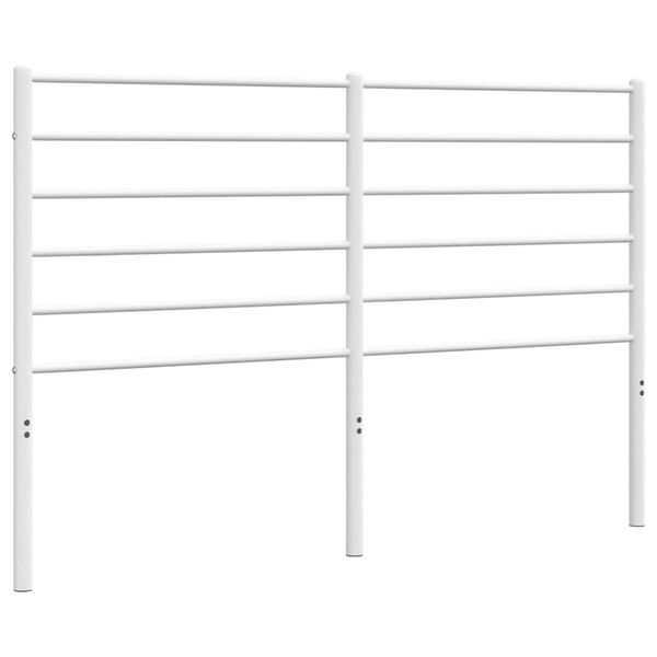 vidaXL T&ecirc;te de lit de remplacement m&eacute;tal blanc 135 cm