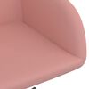 vidaXL Chaises pivotantes &agrave; manger lot de 2 rose velours