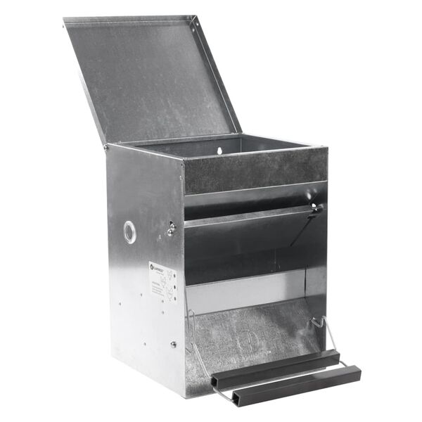 FLAMINGO Mangeoire &agrave; poulets &agrave; p&eacute;dale automatique Timo 12 kg