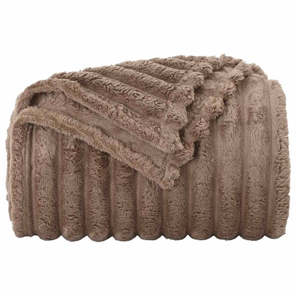 vidaXL Jet&eacute; Camel 150 x 130 cm Toison