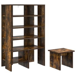 vidaXL Cabinet &agrave; chaussures 2 pc 62 x 35 x 100 cm Bois d'ing&eacute;nierie
