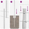 vidaXL Cl&ocirc;ture avec poteau Argent&eacute; 1,4 x 10 m Acier