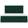 VidaXL Cadre de lit ottoman avec matelas vert fonc&eacute; 180x200cm velours