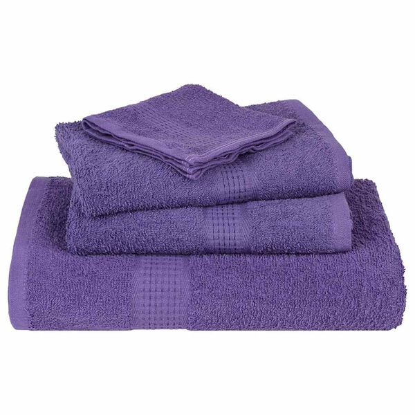 vidaXL Serviettes de douche FROGN 10 pcs violet 70x140cm 360 g/m&sup2;