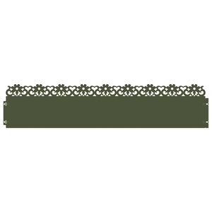 vidaXL Bordures de pelouse 10 pcs Vert olive 103 x 0,05 x 22 cm Acier