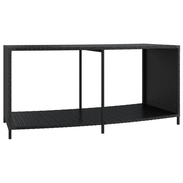 vidaXL Étagères de rangement 2 pcs noir résine tressée