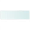vidaXL Panneau pour &eacute;tag&egrave;re Verre transparent 80 x 25 cm