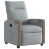 vidaXL Fauteuil inclinable &eacute;lectrique Gris clair Tissu