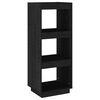 vidaXL Biblioth&egrave;que/S&eacute;parateur de pi&egrave;ce noir 40x35x103 cm pin massif