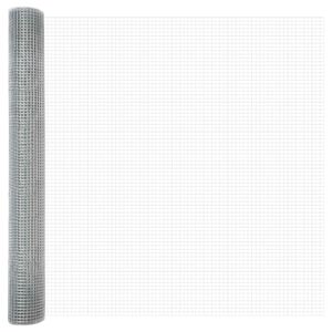 vidaXL Cl&ocirc;ture en fil soud&eacute; 2500 x 120 cm Argent