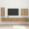 vidaXL Ensemble de meuble TV mural Montage mural 6 pcs Ch&ecirc;ne artisanal