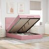 VidaXL Cadre de lit ottoman avec matelas rose 140x200 cm velours