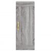 vidaXL Buffet haut Sonoma gris 34,5x34x180 cm Bois d'ing&eacute;nierie