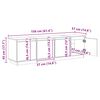 vidaXL Meuble TV 156x37x45 cm Bois de pin massif