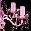 vidaXL Lustre avec 5 ampoules Crystal rose