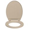 vidaXL Si&egrave;ge de toilette &agrave; fermeture en douceur Beige Ovale