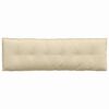 vidaXL Coussin de Dos Cr&egrave;me 160 x 19 x 50 cm tissu