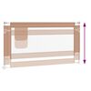 vidaXL Barri&egrave;re de s&eacute;curit&eacute; de lit d'enfant Taupe 160x25 cm Tissu