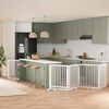 vidaXL Barri&egrave;re pour chien porte pliable 8panneaux blanc bois peuplier