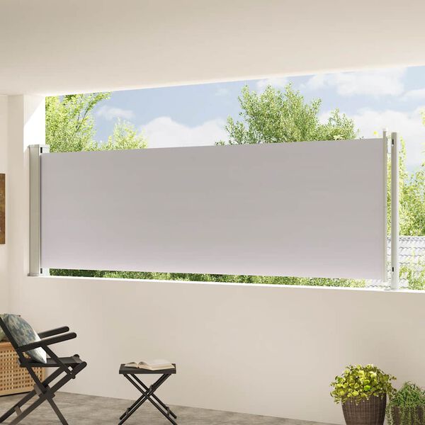 vidaXL Auvent lat&eacute;ral r&eacute;tractable de patio 117x600 cm Gris